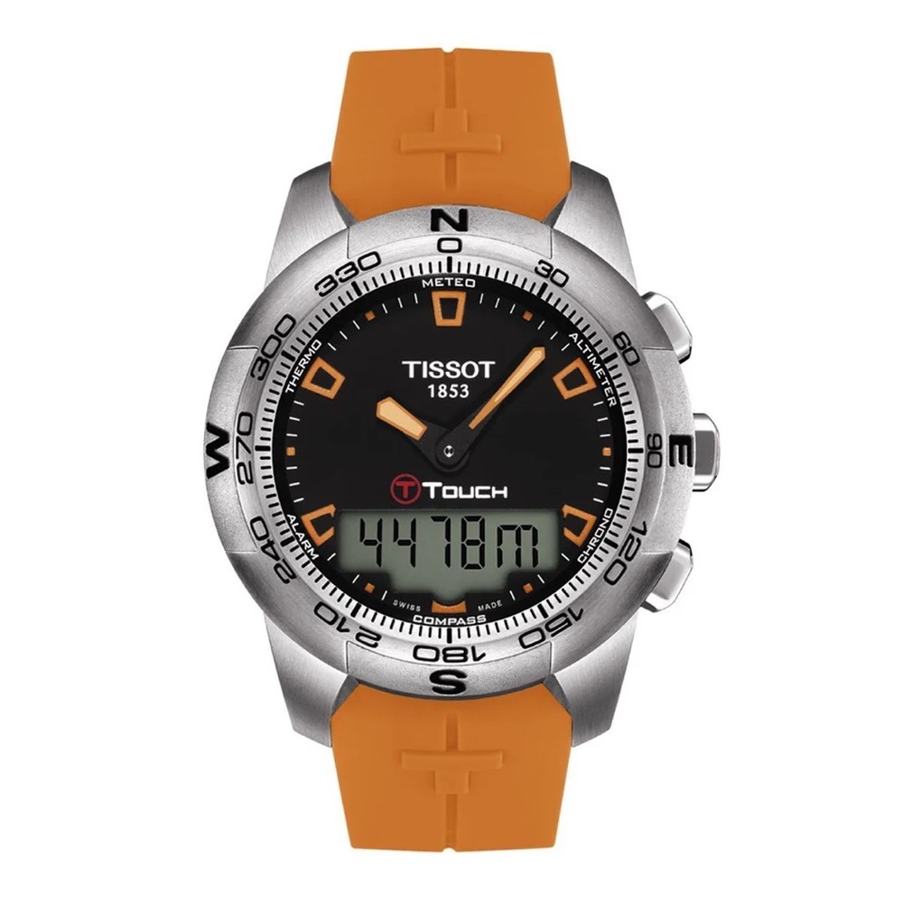 Tissot T-Touch with Black Dial and Orange Strap